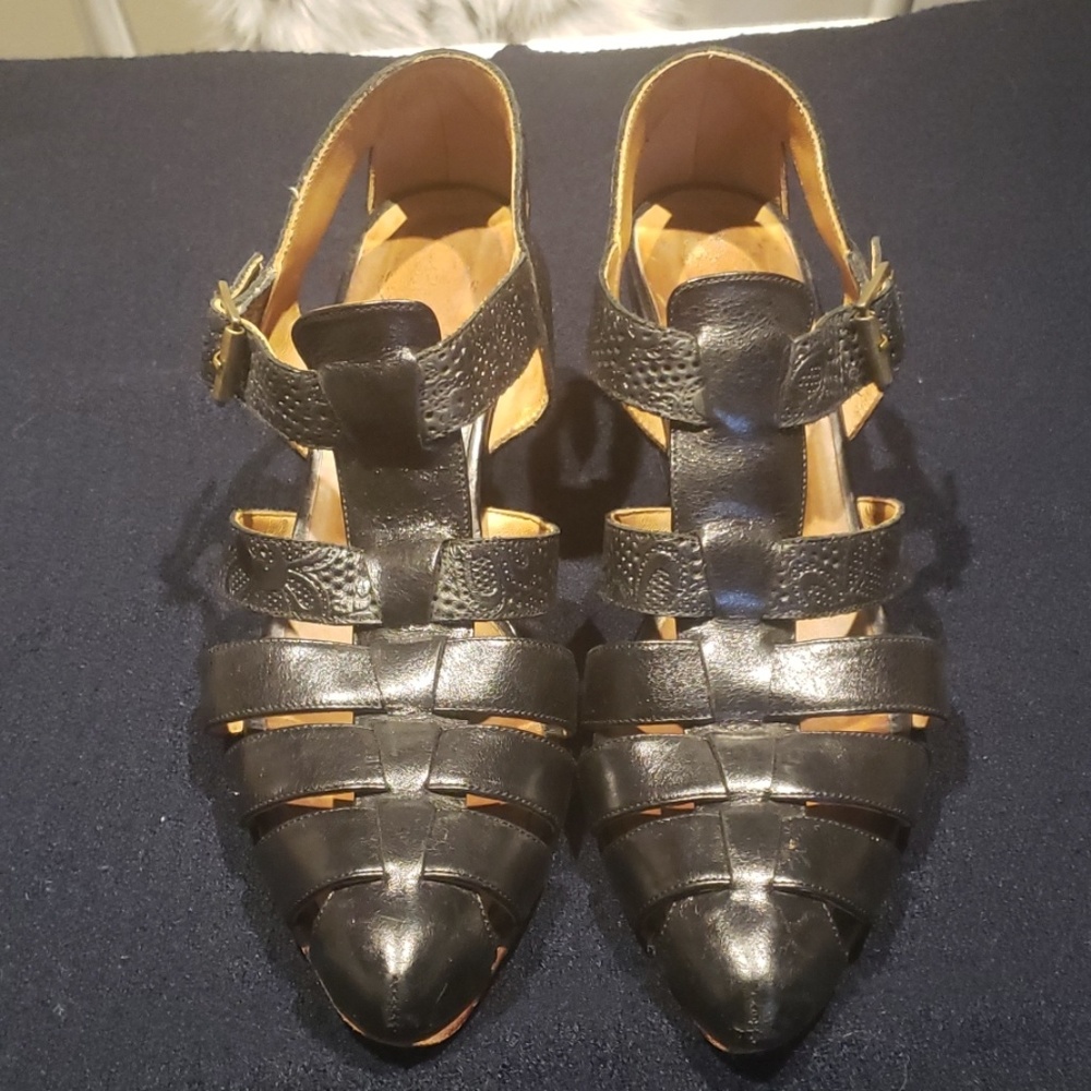 John Fluevog Black Sandals